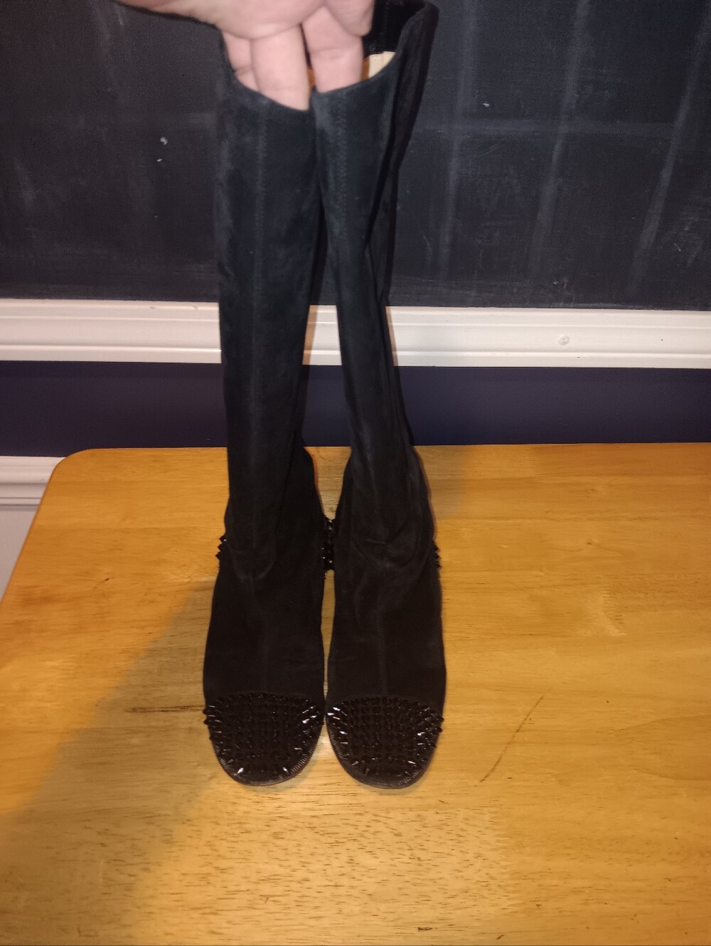 Christian Louboutin Suede Spiked Boots Size 36
